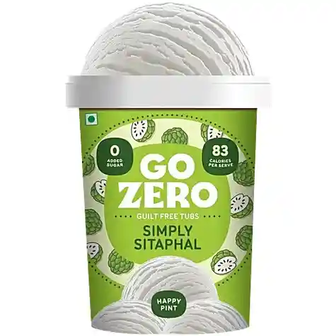 Go Zero Simply Sitaphal Guilt Free Ice Cream, 500 ml Tub